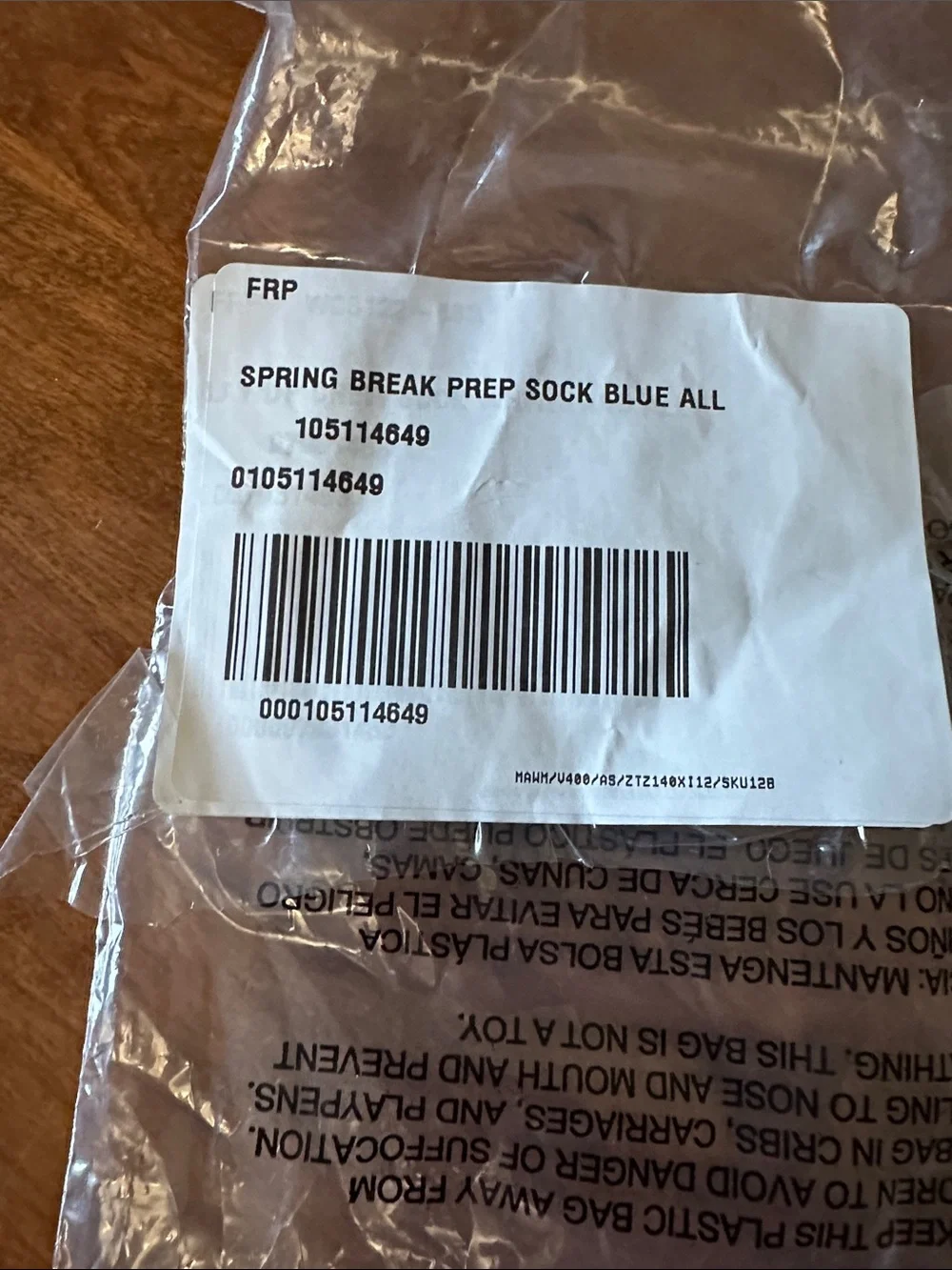 Free People Tube Spring Break Prep Socks - White & Blue NWT